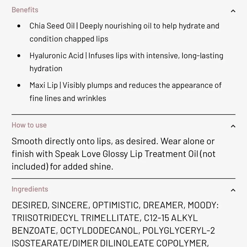 🌻 LYS Speak Love Moisture Matte Lipstick - Sincere Soft Nude Pink New FullSz